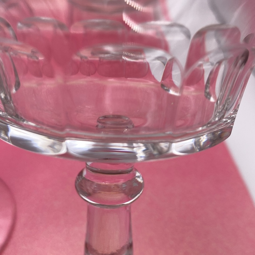 Rare Find Vintage Fostoria Set Of 6 Elegant Dolly Madison Pattern Blown Crystal - Picture 6 of 6